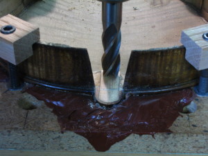 Cutting an interior button graft channel with a milling machine